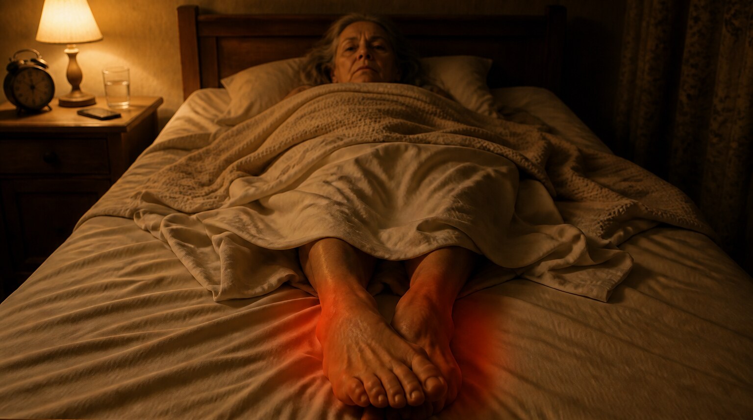 Forty minutes to fall asleep. A jolt at three.