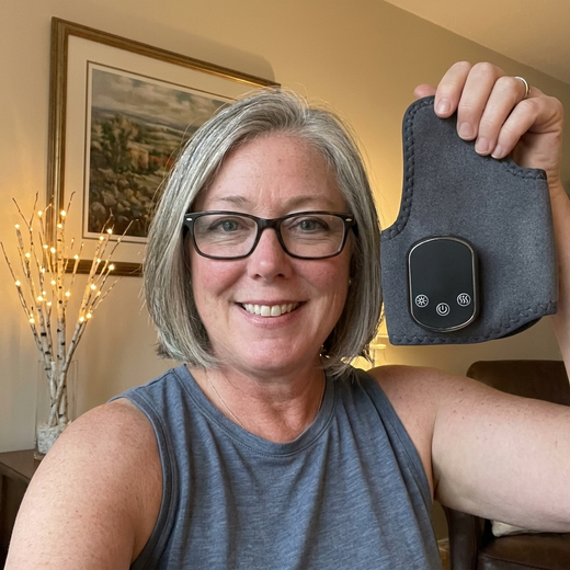 Susan Kessler with the TheraPrime device